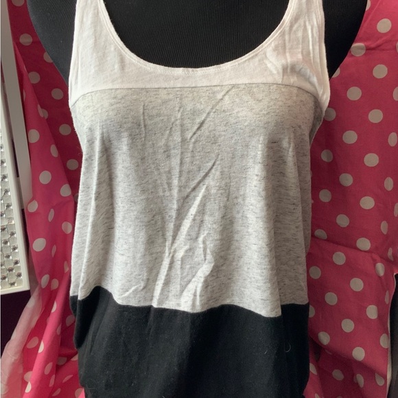 VICTORIA’S SECRET PINK black and white racerback tank M - Picture 1 of 2